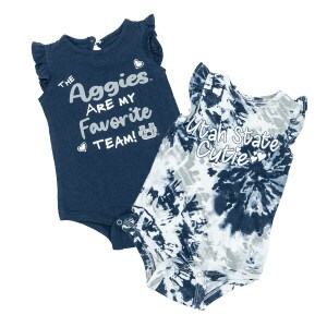 utah state aggies tie dye infant onesie set 2 pack